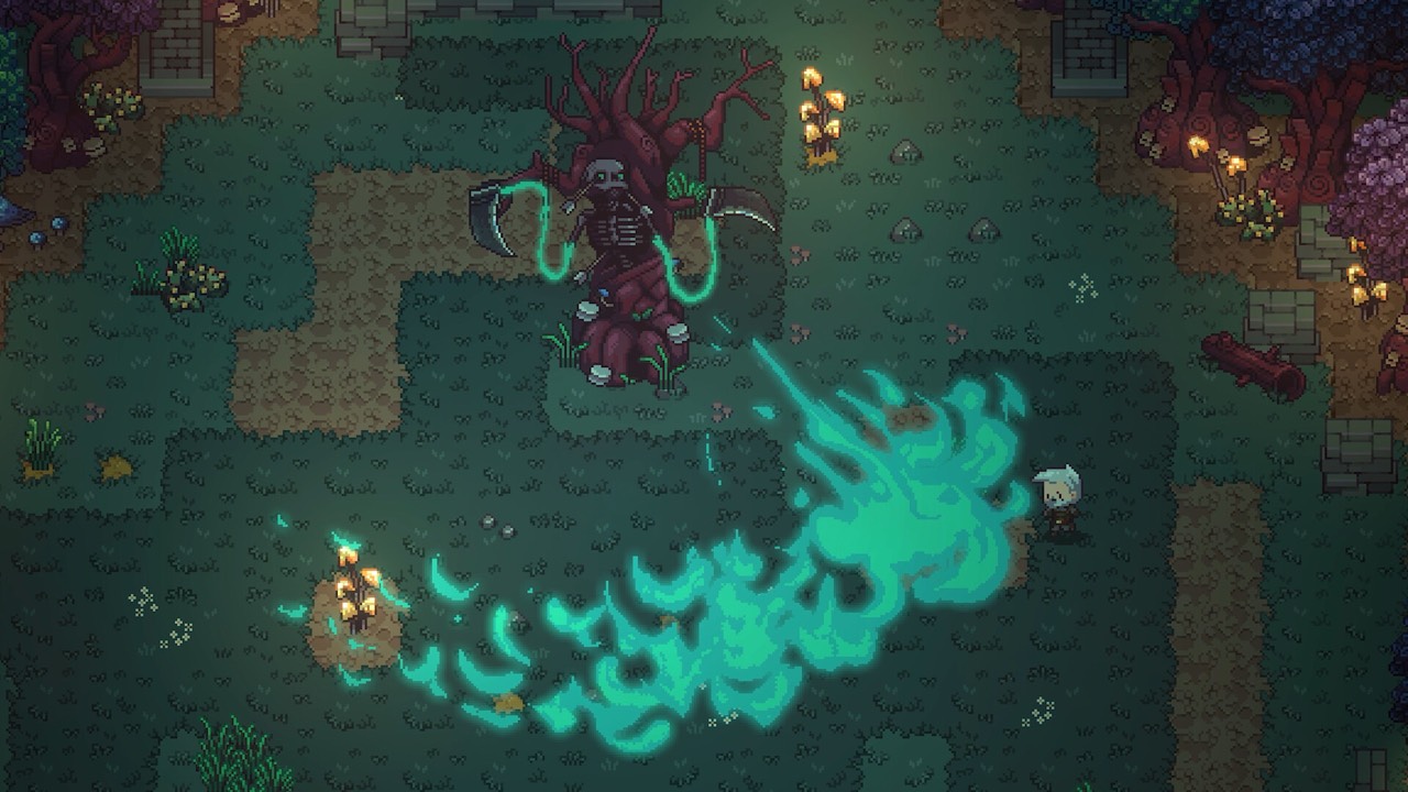 Emberville official Steam screenshot of a spirit attack in a forest